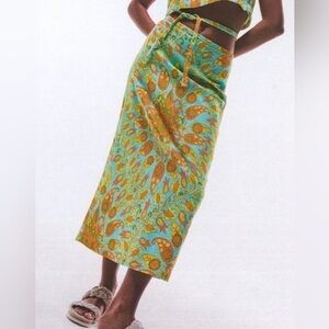 Zara Paisley Maxi Skirt